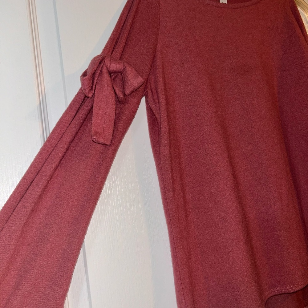Pink Cold Shoulder Top - Picture 3 of 5